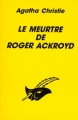 Couverture Le Meurtre de Roger Ackroyd Editions Le Livre de Poche 2001